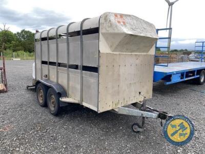 Hudson cattle trailer 12x5 complete with sheep deck, cattle dividing gatesm lights working, brakes need attention