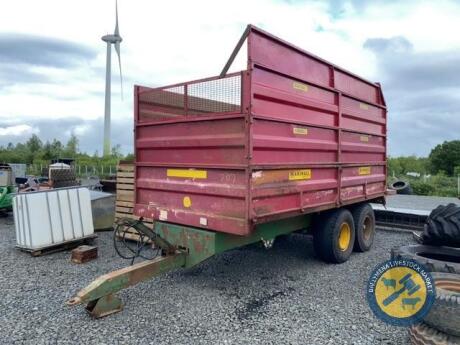 Marshall silage or grain trailer, complete with grain door and bale extension