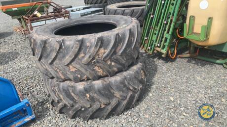 2 x Goodyear rear tractor tyres 600-65-38