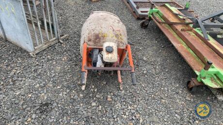 Cement mixer with stand half bag of petrol