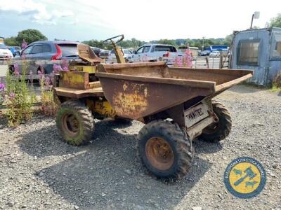 Thwaites dumper 4 wheel drive 3tn, brakes & hydraulics working, engine going but needs service