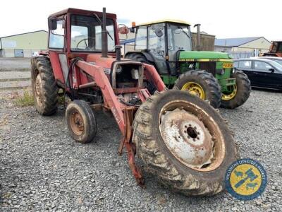 MF tractor & loader, key, taxbook