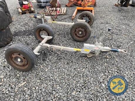 Galvanised trailer chassis with brakes & wheels