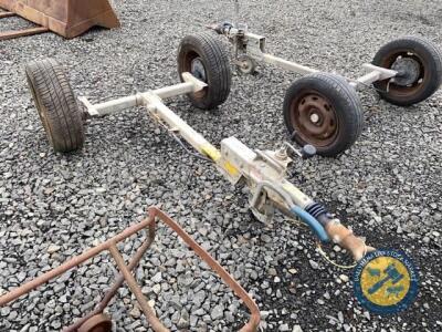 Galvanised trailer chassis with brakes & wheels