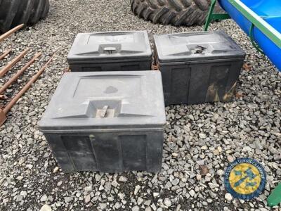 3 x lorry storage boxes