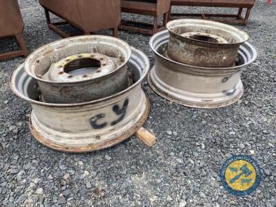 Set of front & rear Massey Ferguson rims 24" & 38"