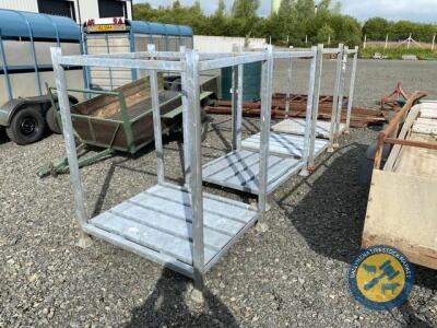 4 x galvanised stilages