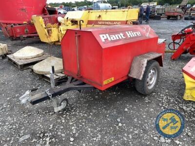 Fulz bowser single axle 1000L with 12v fuel pump & metre