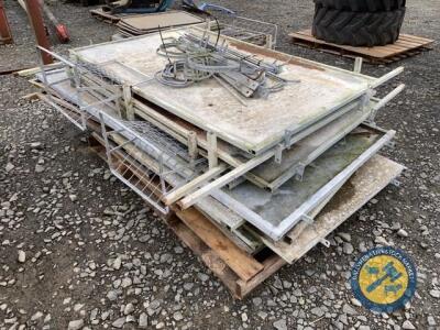 Galvanised 6 calf pens complete with bucket holders & hay racks