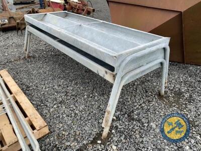 2 x double cattle meal troughs