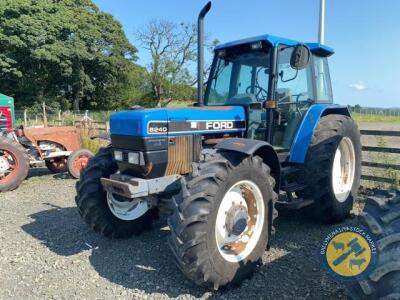 New Holland 8240 tractor, SLE gearbox, 1995, 8,700hrs, 801JMB, no taxbook