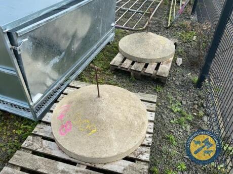 Set of 3ft round pillar tops