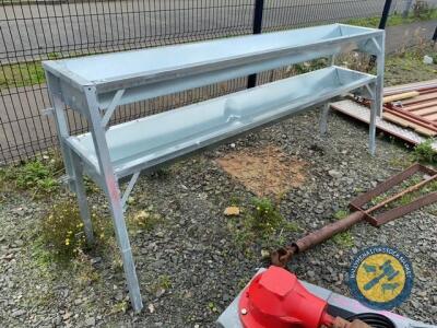 2 x 8ft single cattle feed troughs