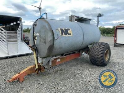 NC 1550 top fill slurry tanker converted into water bowser on low pressure wheels