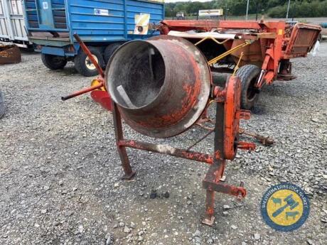 PTO driven cement mixer, no shaft