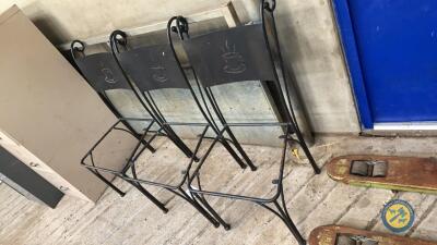 3 x wrought iron chairs