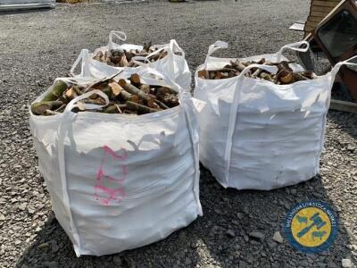 3 x tote bags of firewood