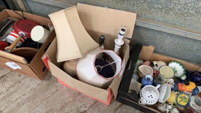 Box lot of lamps