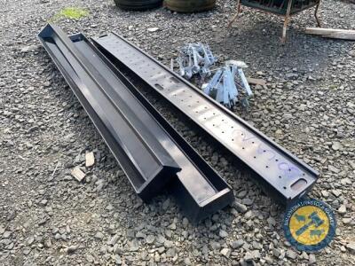 3 x plastic sheep feed troughs 3m long