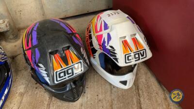 2 x motorbike helmets