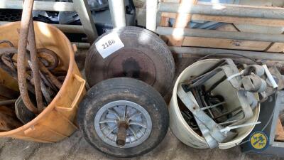 2 x wheelbarrow wheels