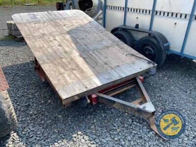 Vintage hay trailer refurbished with ruck lifter