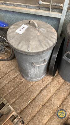 Galvanised bin