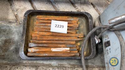 Box lot of chisels