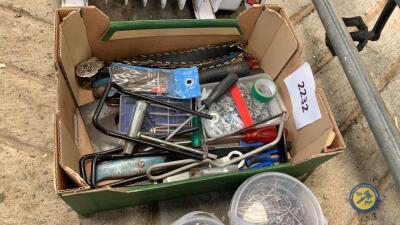 Box lot of tools etc