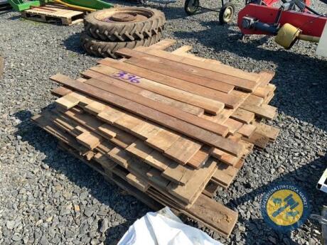 Pallet of mahogany timber for trailer floor