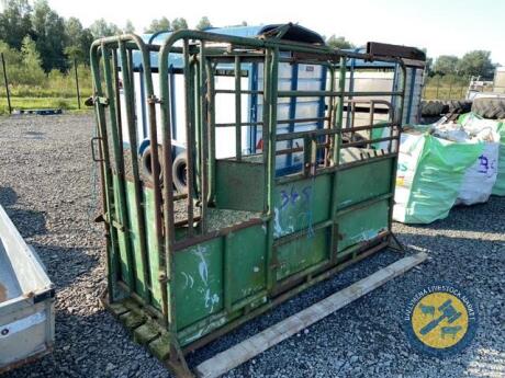 Cattle crush with weighscales