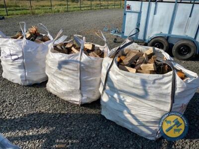 3 x tote bags of firewood