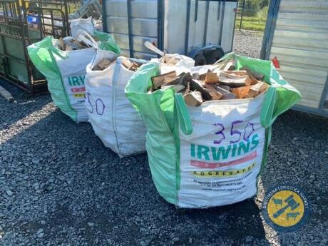 3 x tote bags of firewood