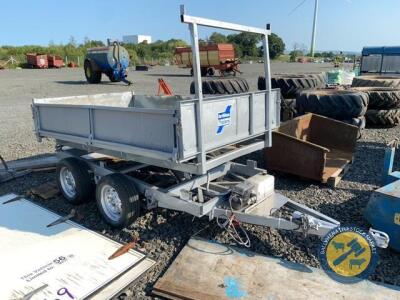 8x5 Ifor Williams tipping trailer with hydraulic tip