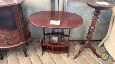 Hall table with magazine rack