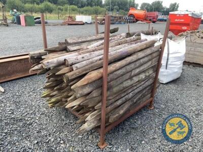 Stillage with a selection of fencing posts approx 100+