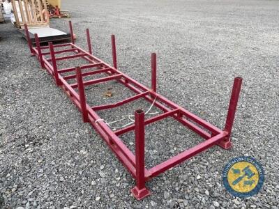 Maroon stillages powder coated approx 17ft