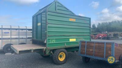 Fraser silage trailer with bale extension hay rack grain sides & door