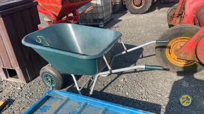 Double wheeled wheelbarrow