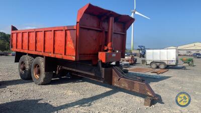 Approx 18ft dump tandem axle trailer