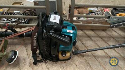 Landscape gardener retirement sale -Makita large back pack blower, starts runs & blows