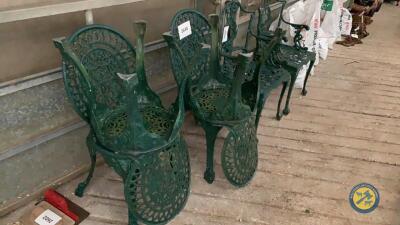 4 x aluminium garden chairs