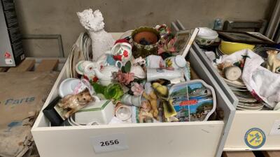 Box of DELF cup, teapots, plates etc