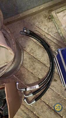 3 x hydraulic hoses 0.5" pipe