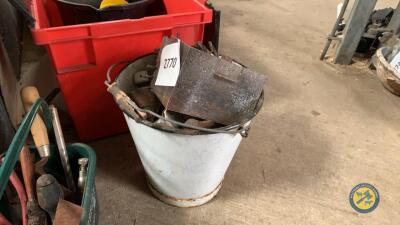 Box lot of tools white bucket