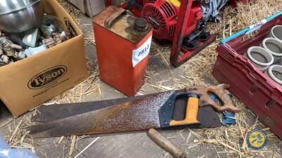 3 x saws & oil jar