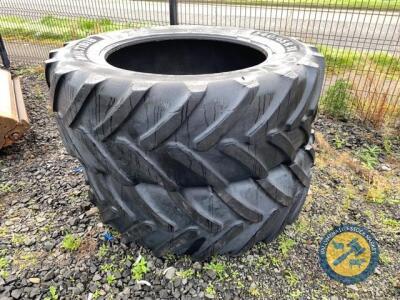 2 x rear tractor tyres Michelin multivib 520-65-38