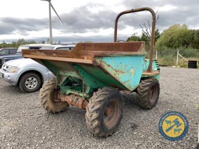 Bamford dumper 4tn truck, green, with key, driving