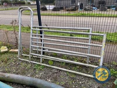 2 x pedestrian extendable galvanised gates never used