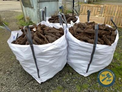 3x tote bags of peat